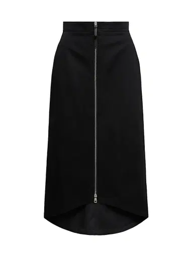 Moncler Genius Women's Moncler x EE72 by Edward Enninful Skirt in Gabardine - Black | Thumbnail 1