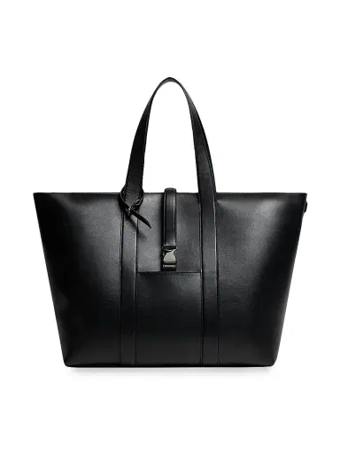 Moncler Genius Women's Moncler x EE72 by Edward Enninful EE Tote Bag in Leather - Black | Thumbnail 1 Moncler Genius Women's Moncler x EE72 by Edward Enninful EE Tote Bag in Leather - Black | Thumbnail 1