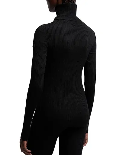 Moncler Genius Women's Moncler x EE72 by Edward Enninful Turtleneck Sweater in Wool - Black | Thumbnail 3