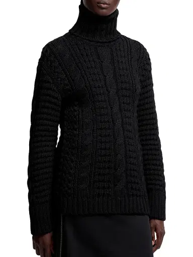 Moncler Genius Women's Moncler x EE72 by Edward Enninful Sweater in Wool - Black | Thumbnail 2 Moncler Genius Women's Moncler x EE72 by Edward Enninful Sweater in Wool - Black | Thumbnail 2