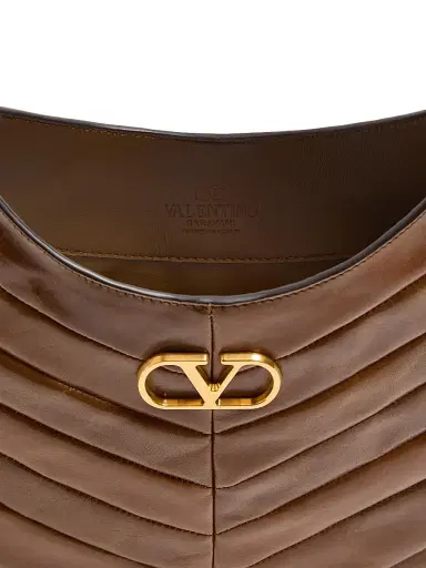 Valentino Garavani Women's Hoboho Hobo Bag in Chevron-Patterned Nappa Leather - Tundra | Thumbnail 7 Valentino Garavani Women's Hoboho Hobo Bag in Chevron-Patterned Nappa Leather - Tundra | Thumbnail 7