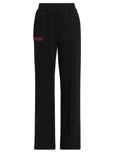 Dolce & Gabbana Women's Collegiate Logo-Embroidered Cotton Sweatpants - Black | Thumbnail 1