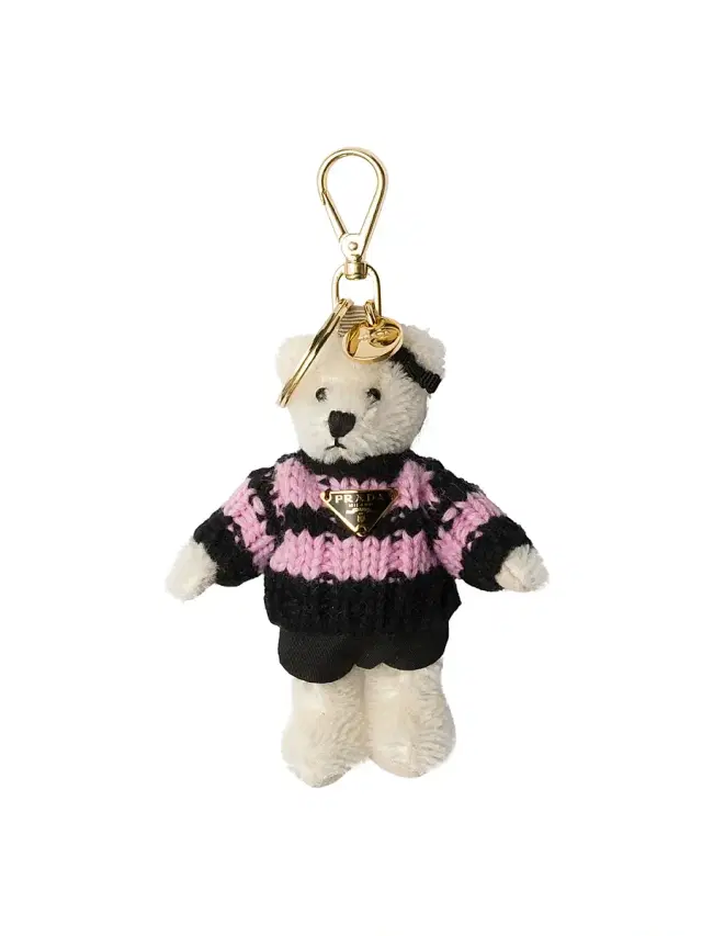 Teddy Bear Bag Charm with Metal Ring - Pink Teddy Bear Bag Charm with Metal Ring - Pink
