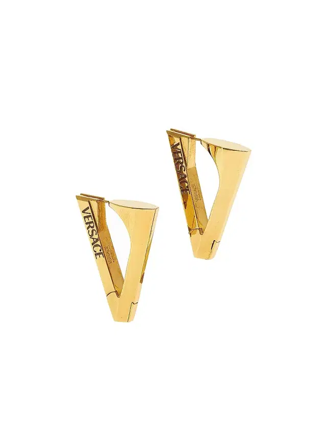 Women's V Goldtone Hoop Earrings -  Gold