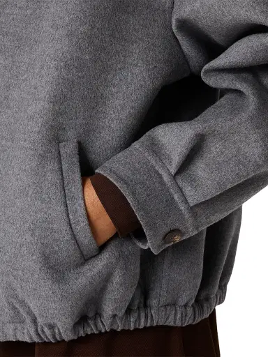 Miu Miu Women's Double Cashmere Blouson Jacket - Grey | Thumbnail 5