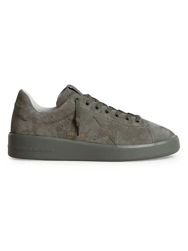 Golden Goose Men's Pure Star 40MM Suede Sneakers - Military Green