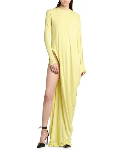 Tom Ford Women's Crêpe-Jersey Maxi-Dress - Cream - Size 8 | Thumbnail 3 Tom Ford Women's Crêpe-Jersey Maxi-Dress - Cream - Size 8 | Thumbnail 3