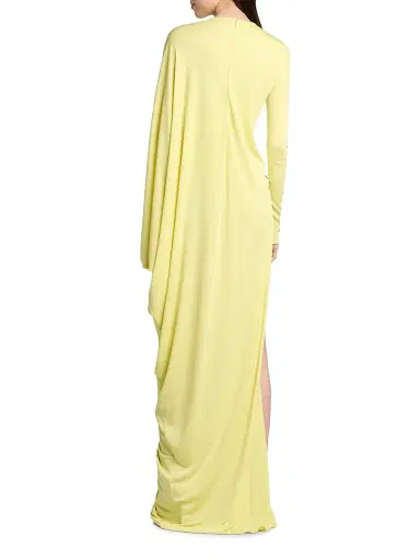Tom Ford Women's Crêpe-Jersey Maxi-Dress - Cream - Size 8 | Thumbnail 5 Tom Ford Women's Crêpe-Jersey Maxi-Dress - Cream - Size 8 | Thumbnail 5