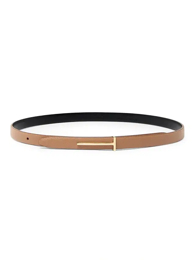TOM FORD Women's Slim T Grain Leather Belt - Rhum