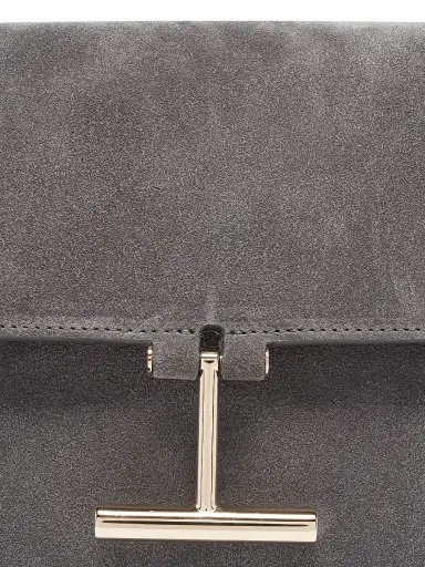 TOM FORD Women's Tara Suede Crossbody Bag - Grey | Thumbnail 5 TOM FORD Women's Tara Suede Crossbody Bag - Grey | Thumbnail 5