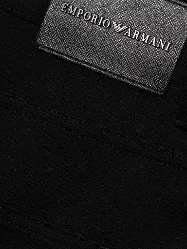 Emporio Armani Men's Slim-Fit Straight-Leg Jeans - Black - Size 34 | Thumbnail 7