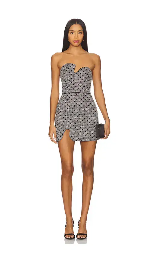 Amanda Uprichard Puzzle Strapless Mini Dress