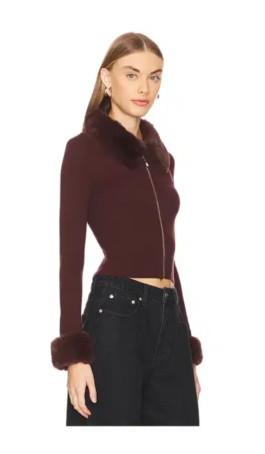 MORE TO COME Natalie Knit Zip Cardigan | Thumbnail 2