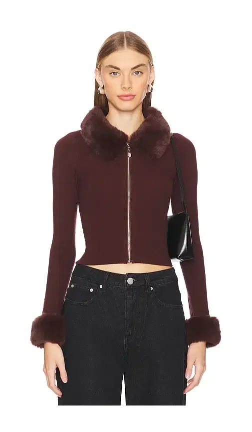 MORE TO COME Natalie Knit Zip Cardigan