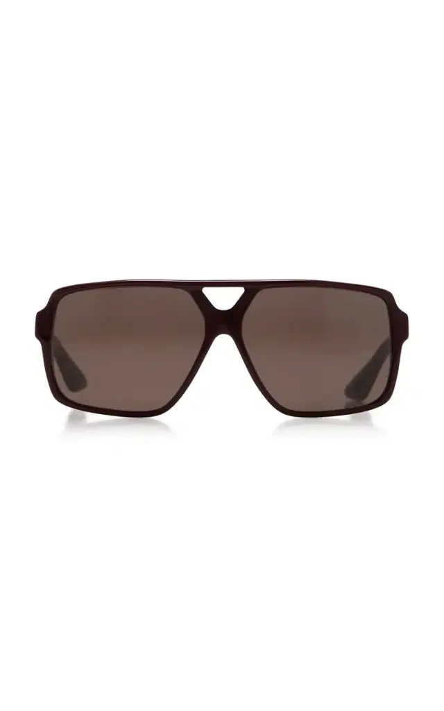 x Oliver Peoples Rectangle-Frame Acetate Sunglasses