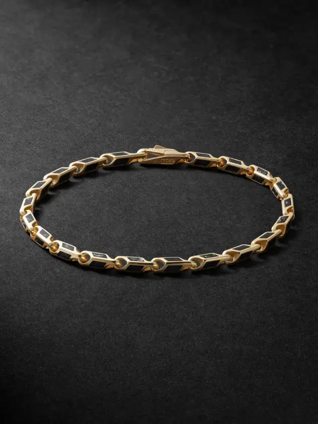 David Yurman Streamline® 18-Karat Gold Forged Carbon Bracelet - Men