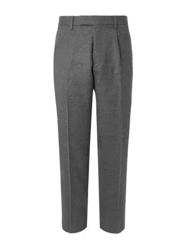 Zegna Tapered Pleated Wool Trousers - Men | Thumbnail 1