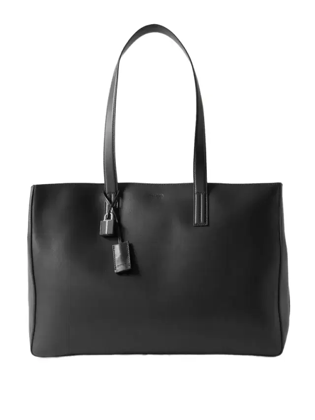 Logo-Debossed Leather Tote Bag - Men