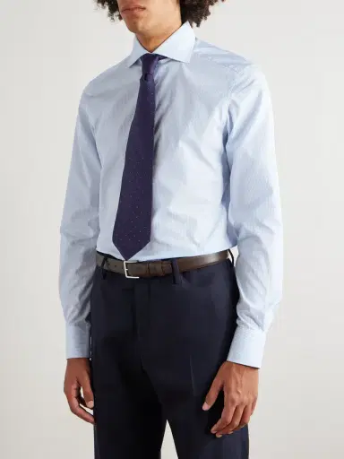 Zegna Striped Cotton Shirt - Men | Thumbnail 2