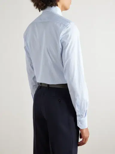 Zegna Striped Cotton Shirt - Men | Thumbnail 3