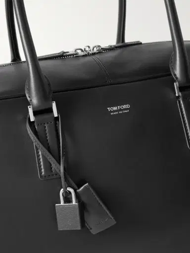 Tom Ford Logo-Print Leather Weekend Bag - Men | Thumbnail 4 Tom Ford Logo-Print Leather Weekend Bag - Men | Thumbnail 4