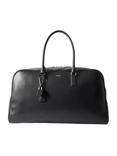 Tom Ford Logo-Print Leather Weekend Bag - Men | Thumbnail 1 Tom Ford Logo-Print Leather Weekend Bag - Men | Thumbnail 1