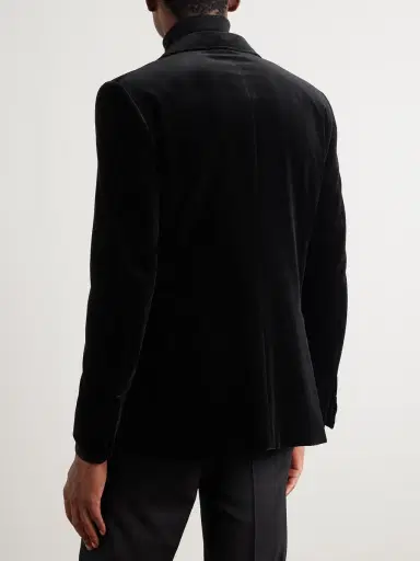 Zegna Satin-Trimmed Cotton-Velvet Tuxedo Jacket - Men | Thumbnail 3