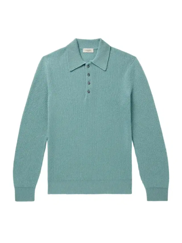 Ribbed Cashmere Polo Shirt - Men