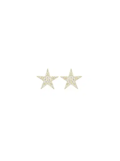 Wish Fine Jewelry 0.76ct Diamond 14K Gold Pave Star Earrings | Thumbnail 2 Wish Fine Jewelry 0.76ct Diamond 14K Gold Pave Star Earrings | Thumbnail 2