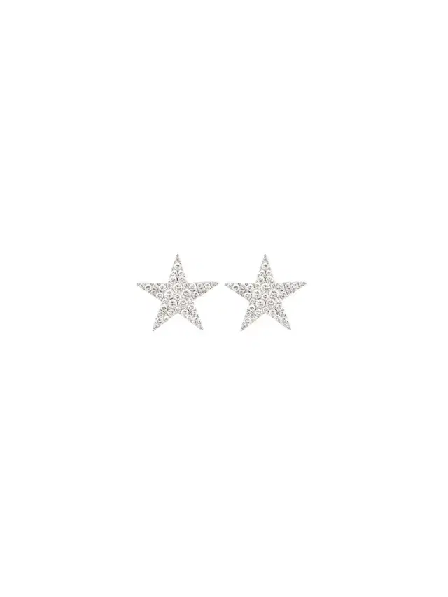 Wish Fine Jewelry 0.76ct Diamond 14K Gold Pave Star Earrings