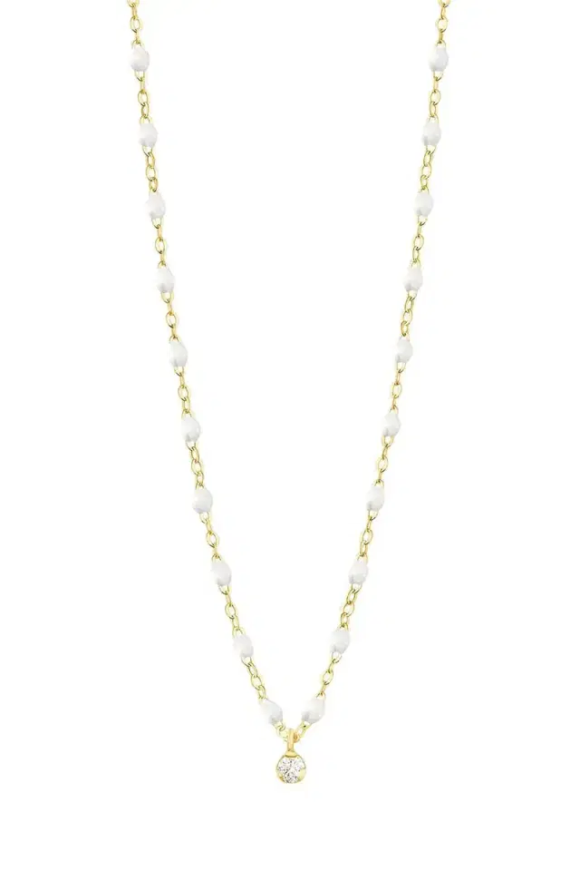 1 Diamond White Gigi Classic Supreme Necklace - Yellow Gold