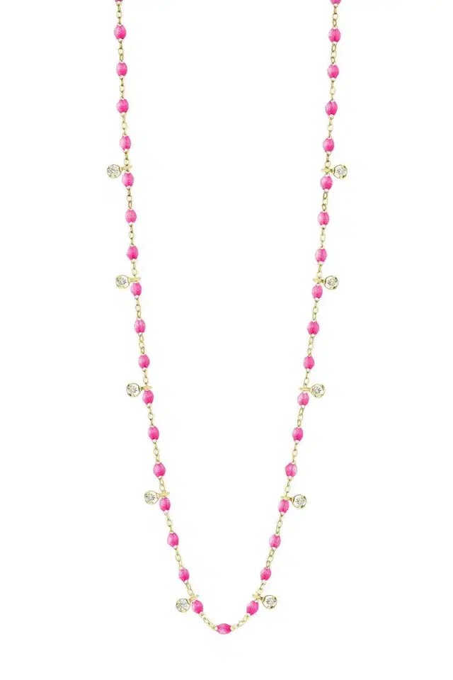 10 Diamond Pink Gigi Classic Supreme Necklace - Yellow Gold