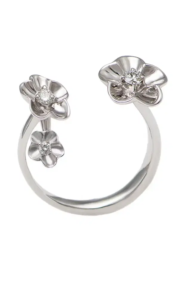 STEFERE Diamond Bloom Brushed Ring