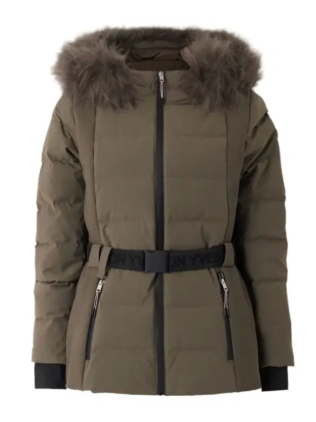 Belted Shell Down Ski Jacket