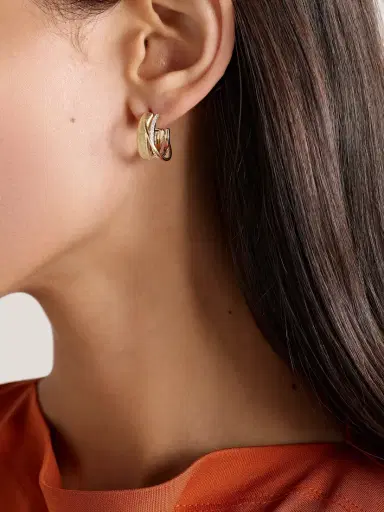 Yvonne Léon 9-karat Yellow And White Gold Diamond Hoop Earrings | Thumbnail 2 Yvonne Léon 9-karat Yellow And White Gold Diamond Hoop Earrings | Thumbnail 2
