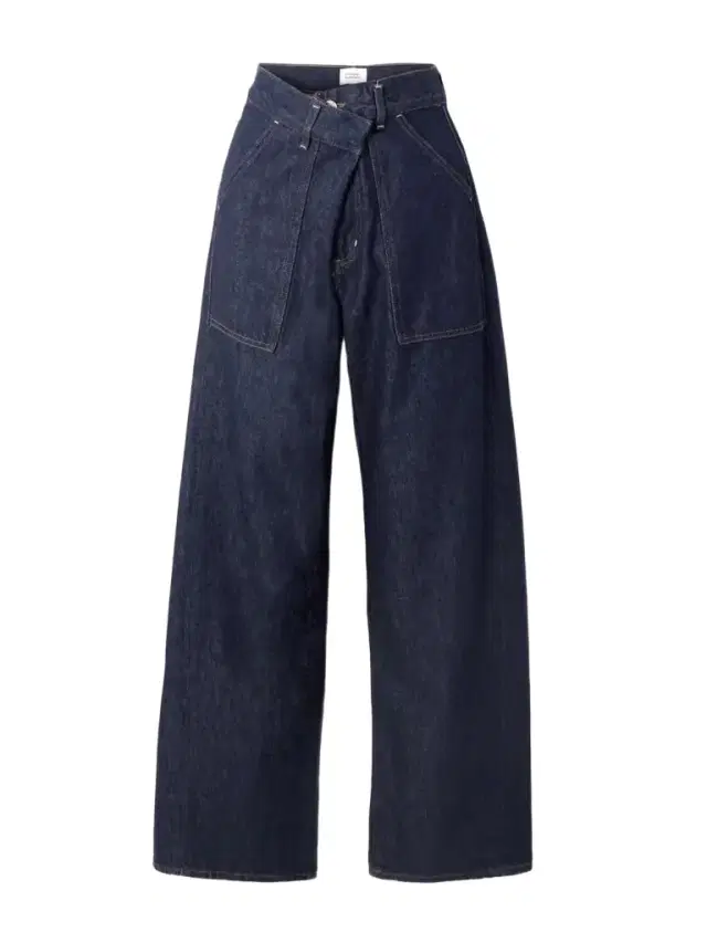 Ines Utility Crop Organic High-rise Wide-leg Jeans