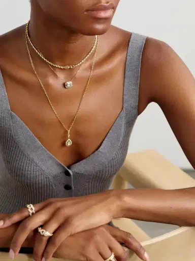 SHAY Illusion 18-karat Gold Diamond Necklace | Thumbnail 5