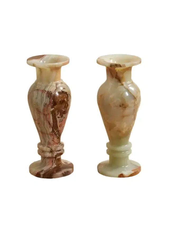 JIA JIA HOME Set Of Two Onyx Vases