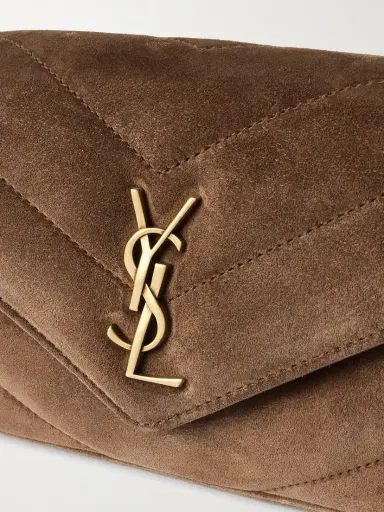 Saint Laurent Loulou Small Matelassé Suede Shoulder Bag | Thumbnail 4 Saint Laurent Loulou Small Matelassé Suede Shoulder Bag | Thumbnail 4