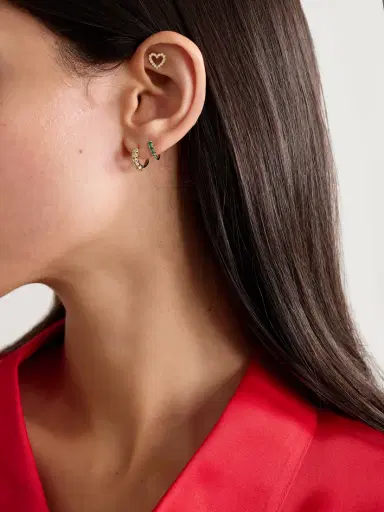 Jennifer Meyer 18-karat Gold Diamond Hoop Earrings | Thumbnail 4 Jennifer Meyer 18-karat Gold Diamond Hoop Earrings | Thumbnail 4