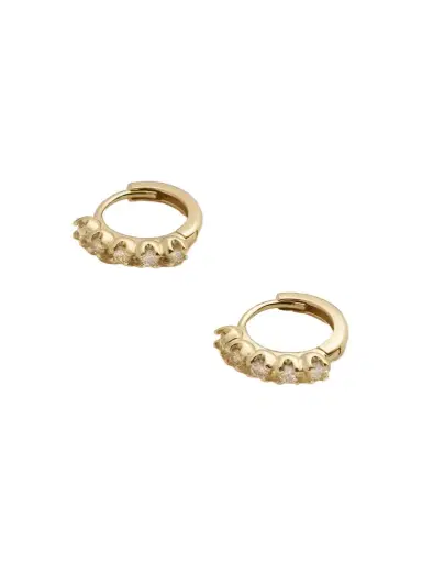 Jennifer Meyer 18-karat Gold Diamond Hoop Earrings | Thumbnail 1 Jennifer Meyer 18-karat Gold Diamond Hoop Earrings | Thumbnail 1