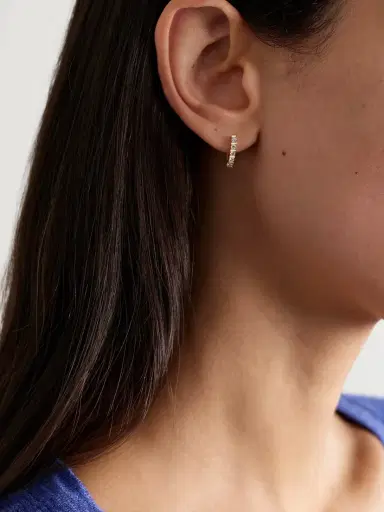 Jennifer Meyer Edith 18-karat Gold Diamond Hoop Earrings | Thumbnail 2 Jennifer Meyer Edith 18-karat Gold Diamond Hoop Earrings | Thumbnail 2