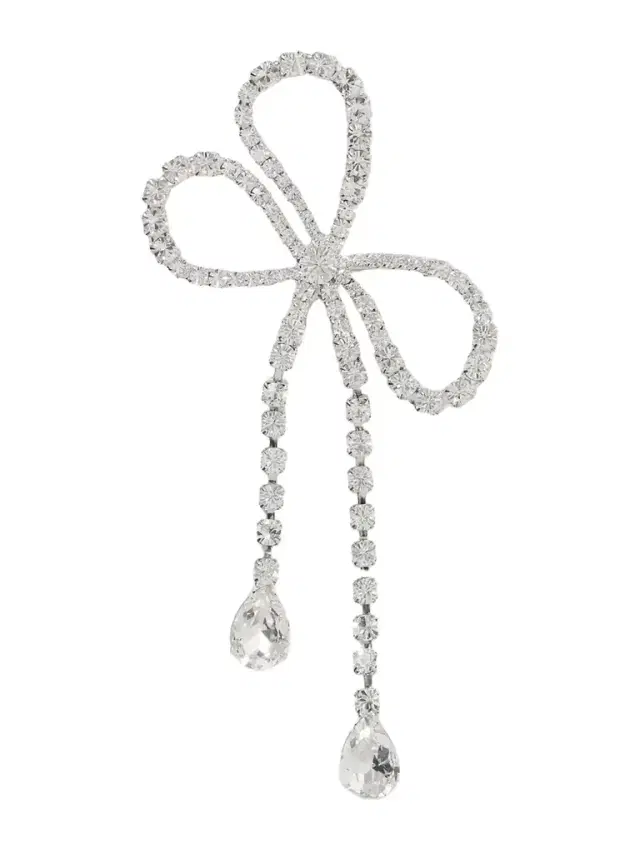 Evelyn Rhodium-plated Crystal Brooch