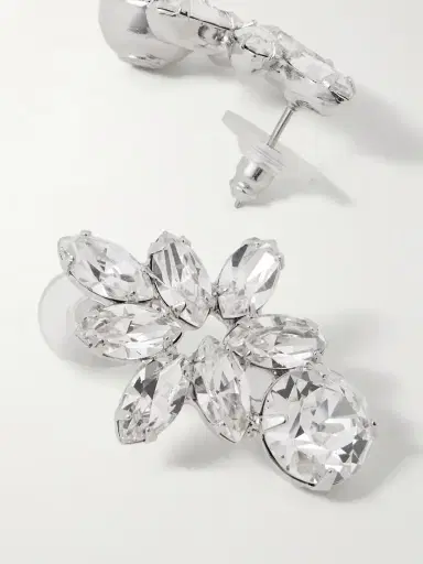 Jennifer Behr Maura Rhodium-plated Crystal Earrings | Thumbnail 3 Jennifer Behr Maura Rhodium-plated Crystal Earrings | Thumbnail 3