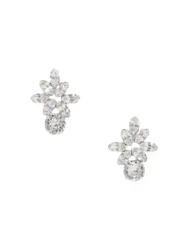 Jennifer Behr Maura Rhodium-plated Crystal Earrings | Thumbnail 1 Jennifer Behr Maura Rhodium-plated Crystal Earrings | Thumbnail 1