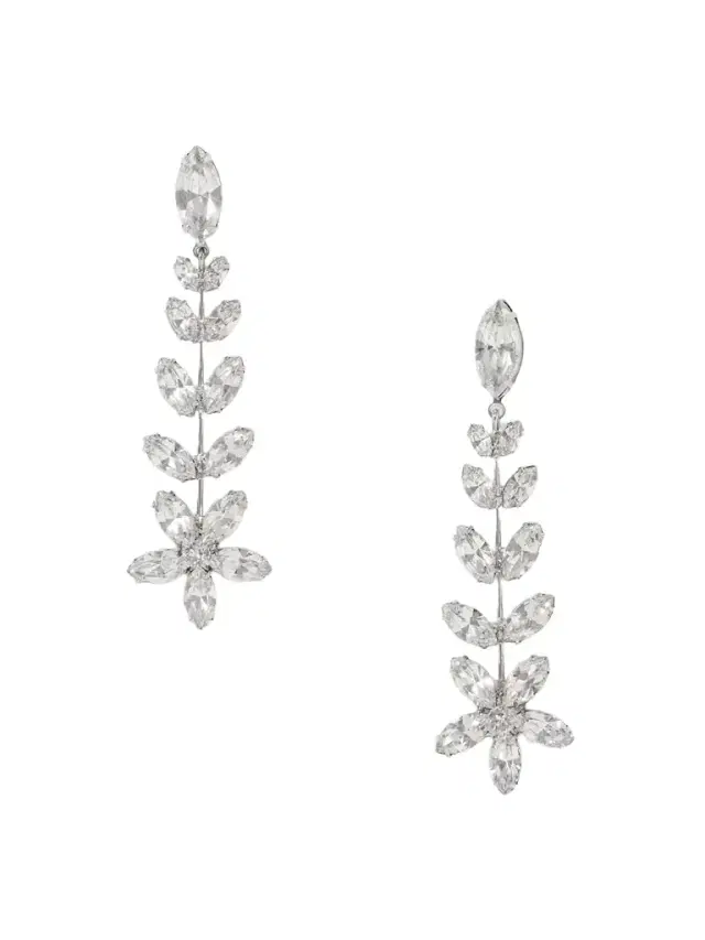 Vianca Rhodium-plated Crystal Earrings