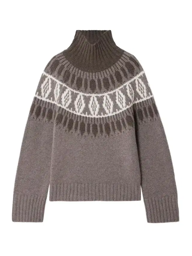 Whistler Fair Isle Cashmere Turtleneck Sweater