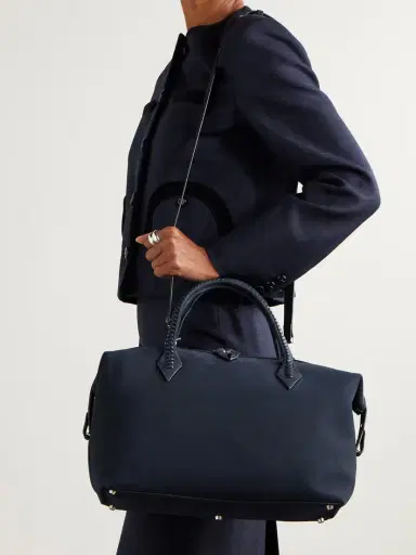 Métier Vérité City Braided Leather-trimmed Nubuck Tote | Thumbnail 6