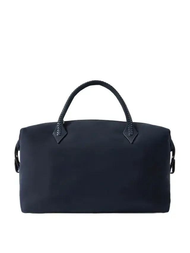 Métier Vérité City Braided Leather-trimmed Nubuck Tote