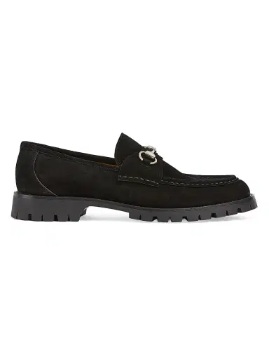 Gucci Men's Sylke Suede Loafers - Nero - Size 14 | Thumbnail 1 Gucci Men's Sylke Suede Loafers - Nero - Size 14 | Thumbnail 1